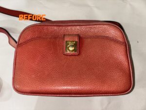 カバン修理　CELINEセリーヌ　レディース　ショルダーバッグ　色あせ修理　染め直し