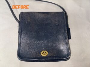 バッグ修理　COACHコーチ　オールドコーチ　レディースショルダーバッグ　染め直し