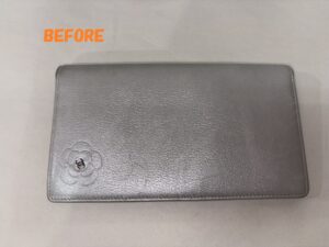 財布修理　CHANELシャネル　長財布　ブラックカラーチェンジ